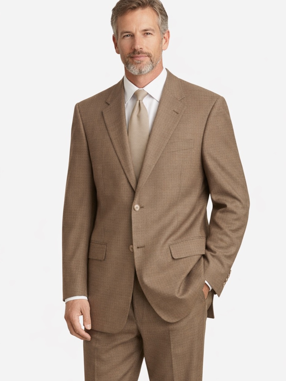 Mens Brown Blazer Vintage Luxe Tailored Wool Sport Coat L